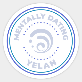 Genshin Impact mentally dating Yelan by Morcaworks Sticker